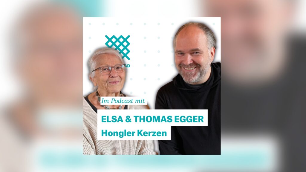 Elsa und Thomas Egger von der Kerzenmanufaktur Hongler Kerzen AG sind zu Gast im fadegrad-Podcast.